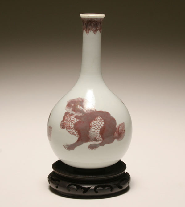 Appraisal: Chinese Kangxi style th century bottle form vase decorated with