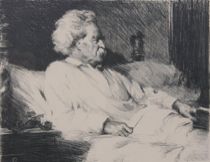 Appraisal: S J Woolf American th Century Portrait of Mark Twain