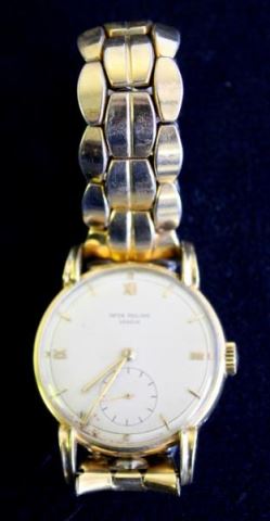 Appraisal: JEWELRY Gentlemen's Patek Philippe Watch kt yellow gold with oversized