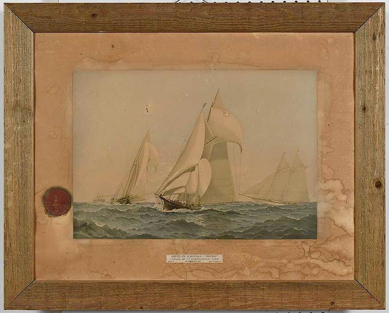 Appraisal: After Frederic Schiller Cozzens New York - American Schooner Sappho