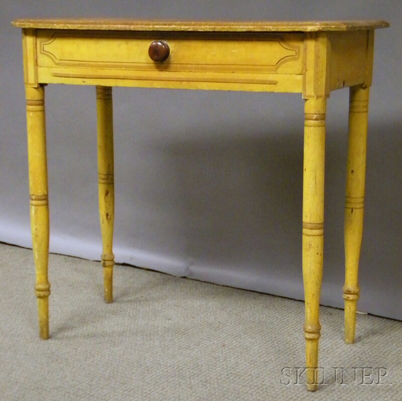 Appraisal: Federal Paint-decorated Pine Dressing Table Provenance Estate of Susan Parrish