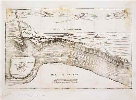 Appraisal: MAP MARTINELLI AGOSTINO Veduta dei Piani di Magliano e dei