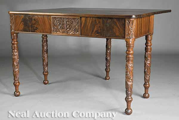 Appraisal: An American Classical Carved Mahogany Table early th c Philadelphia