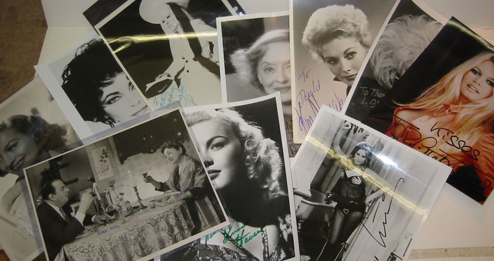 Appraisal: ENTERTAINERS Group of Photographs Signed or Signed and Inscribed by