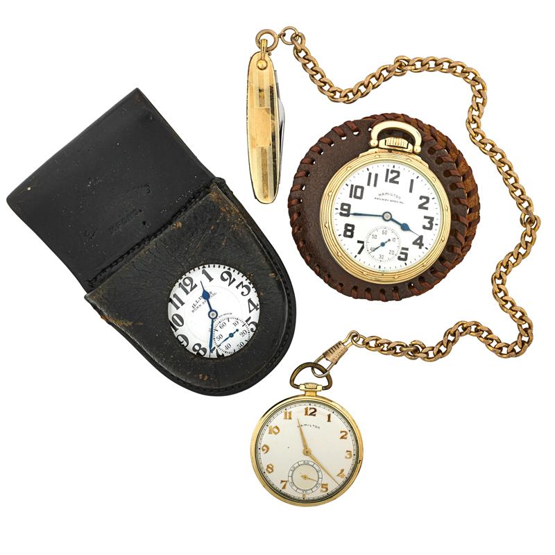 Appraisal: THREE AMERICAN POCKET WATCHES INC RAILROAD GRADE Bunn special by