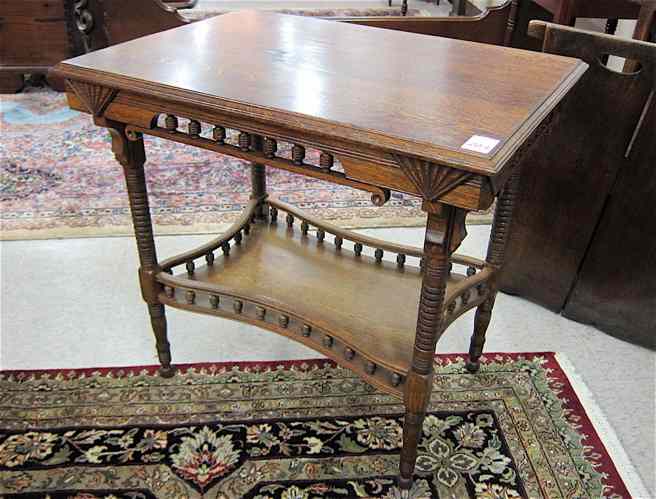 Appraisal: LATE VICTORIAN OAK LAMP TABLE American late th century having