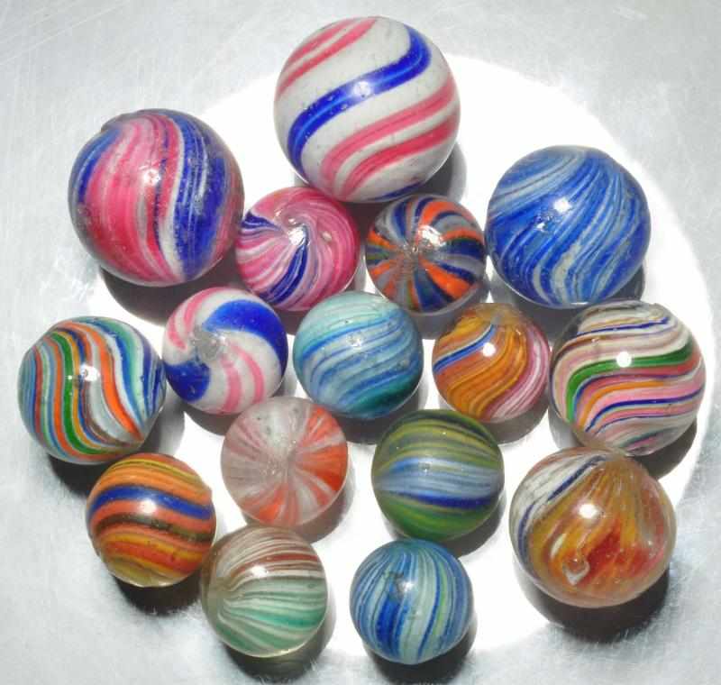 Appraisal: Lot of Assorted Handmade Marbles Description This group includes four