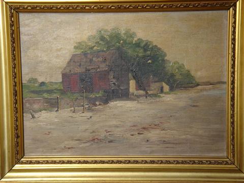 Appraisal: Frances Ryder American th th c o c Barn Landscape