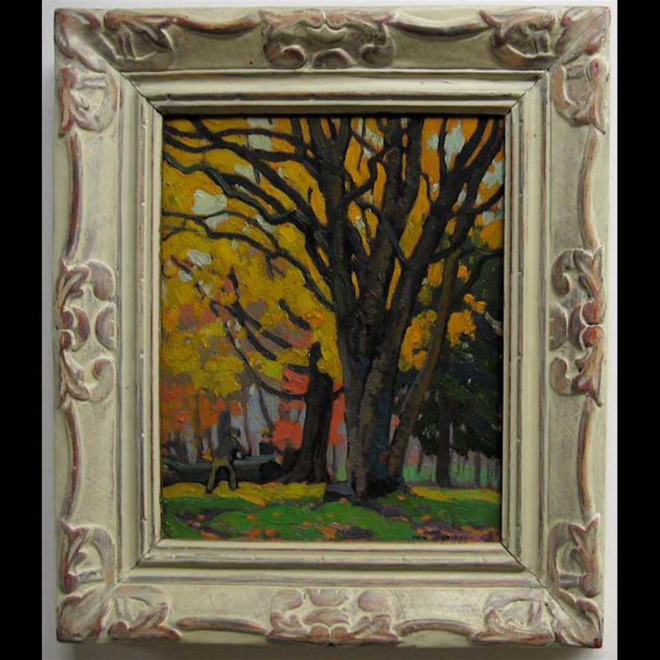 Appraisal: FREDERICK STANLEY HAINES - CANADIAN YELLOW BIRCH OIL ON PANEL