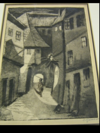 Appraisal: EMIL GANSO Two early prints Halberstadt I etching aquatint and