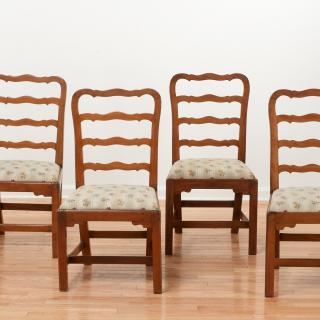 Appraisal: Set George III ladder back side chairs Set George III