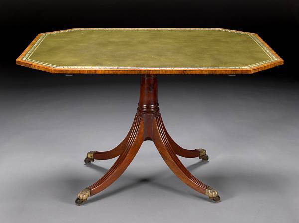 Appraisal: A Regency mahogany tilt top library table first quarter th