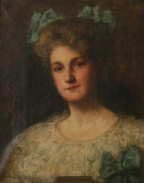 Appraisal: PERCIVAL DE LUCE American - PORTRAIT OF FLORENCE PROVOST CLARENDON