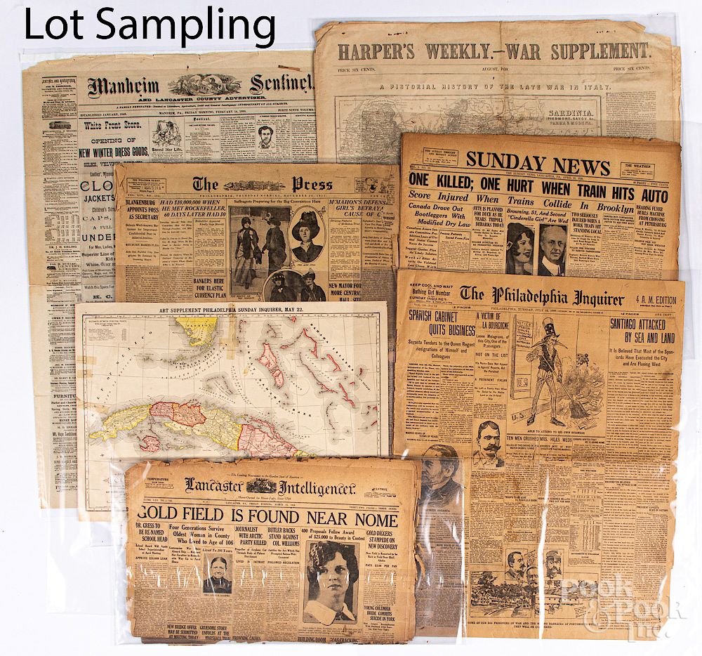 Appraisal: Large group of newspapers Exclusive on Bidsquare Large group of