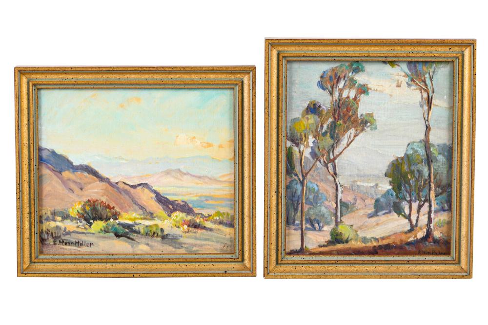 Appraisal: EVYLENA NUNN E NUNN MILLER TWO CALIFORNIA LANDSCAPESeach oil on