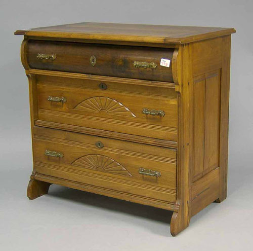 Appraisal: Victorian -drawer chest h w together with a bucket bench