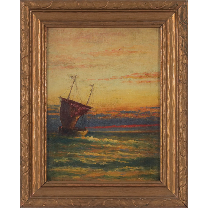 Appraisal: W R Clawson American - ''Seascapes '' c pair of