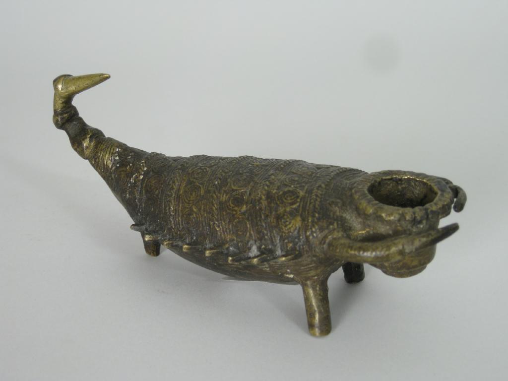 Appraisal: A bronze Candle Holder in the form of a scorpion