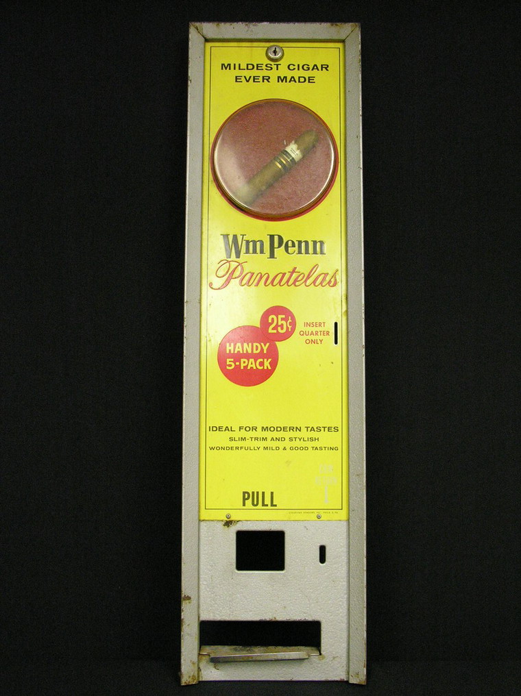 Appraisal: WM PENN PANATELLAS CIGAR DISPENSER COVER This Panatella cigar dispenser