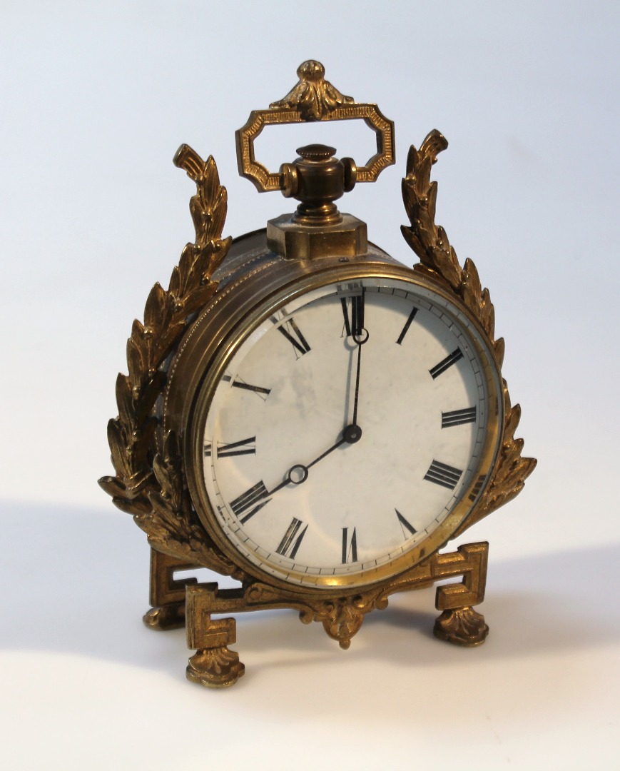 Appraisal: A French Brevete VAP brass travel clock the cm dia