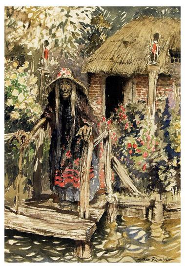 Appraisal: RACKHAM Arthur - The Woman Who Knew Magic c Watercolor