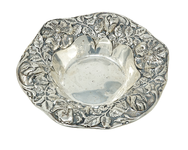 Appraisal: Gorham Sterling Poppy Circular Gorham Sterling Poppy Pattern Circular Serving