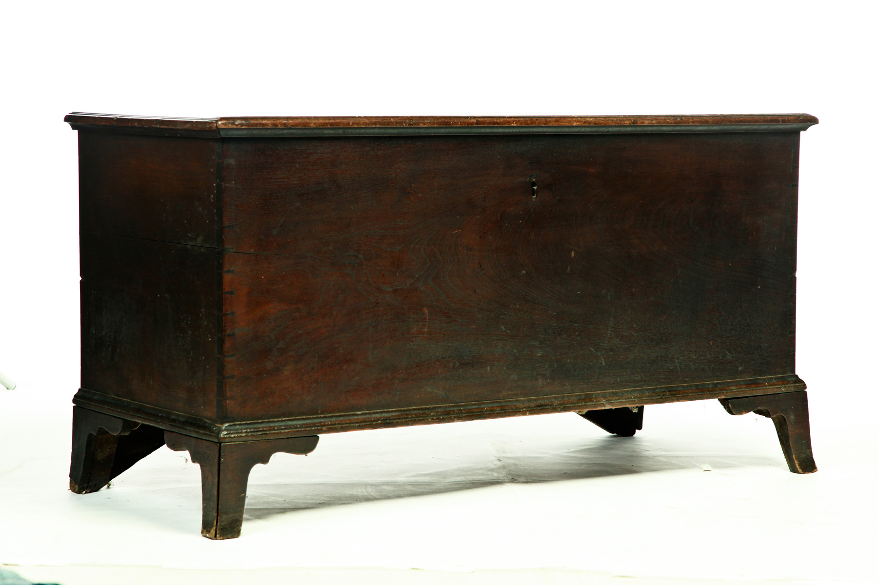 Appraisal: AMERICAN HEPPLEWHITE BLANKET CHEST Late th-early th century walnut with