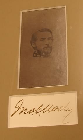 Appraisal: Clipped signature of Confederate General John Singleton Mosby Clip measures