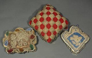 Appraisal: lot of Iroquois beadwork whimsy pillow group lot of Iroquois