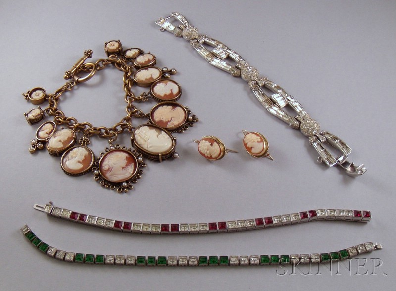 Appraisal: Small Group of Costume and Other Jewelry including two Art