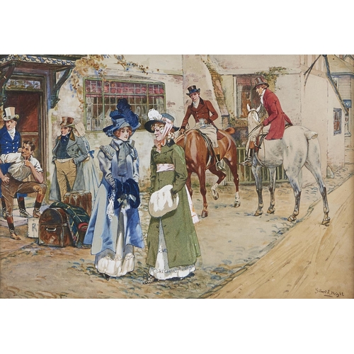 Appraisal: Gilbert Scott Wright - - Admiring Glances Outside the Inn