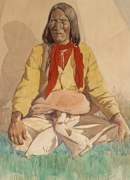 Appraisal: Percy Gray - Chief Gall signed dated and titled 'Percy