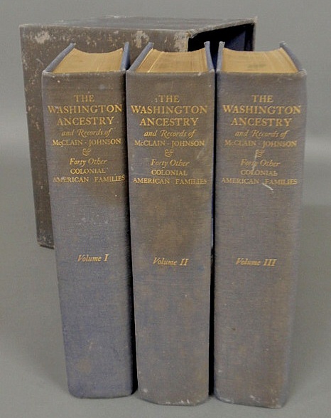 Appraisal: Books- three volume set The Washington Ancestry and Records of