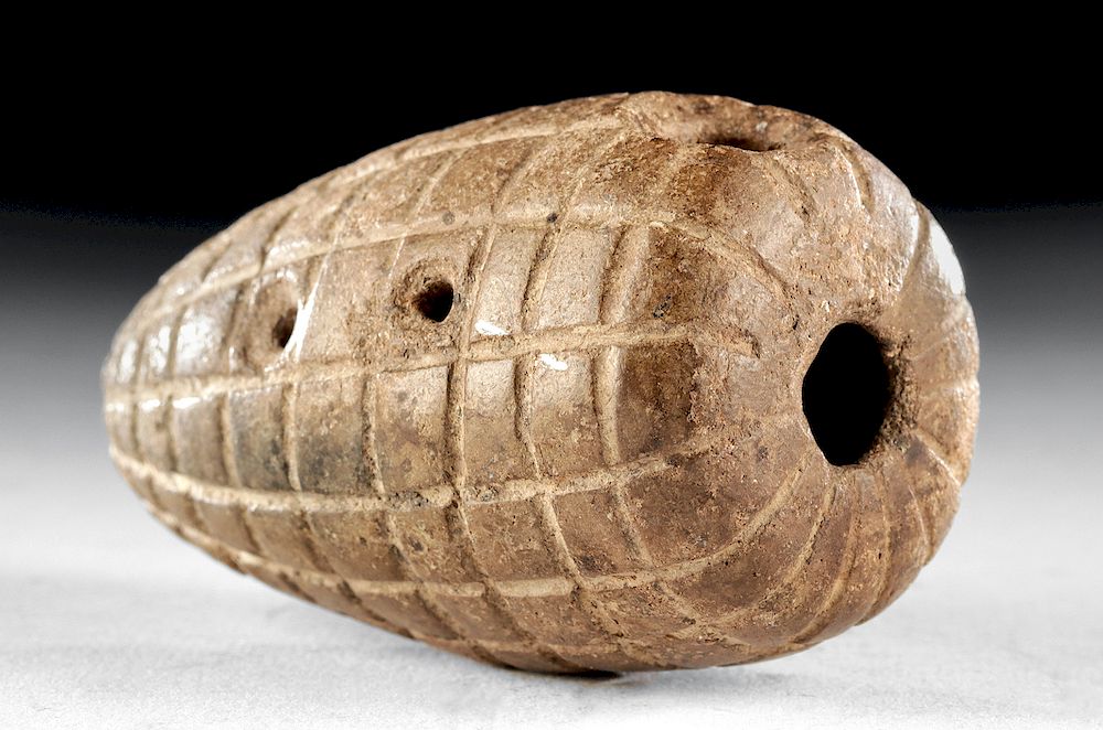 Appraisal: Rare Inca Pottery Corn-Shaped Whistle Ocarina Originally Listed At Pre-Columbian