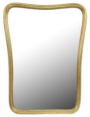 Appraisal: Italian gilt wall mirror th c having curved frame encasing