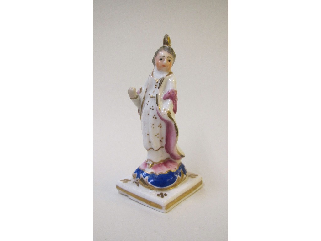 Appraisal: A porcelain figure of a noble woman wearing gilt trimmed