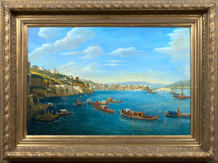 Appraisal: Italian School th Century Venetian Harbor View oil on canvas