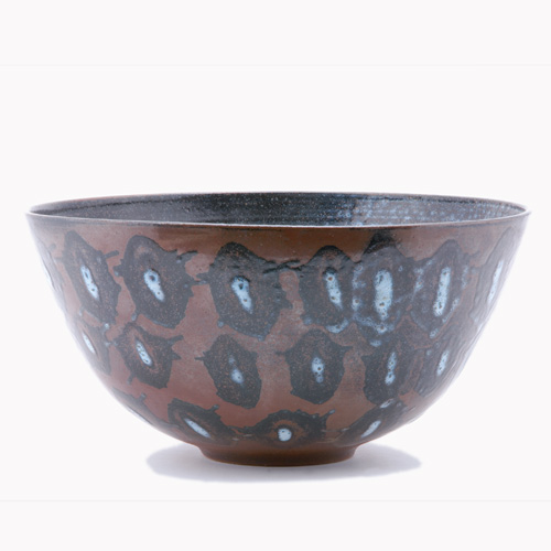 Appraisal: PAUL BELLARDO Flaring stoneware bowl its exterior covered in a