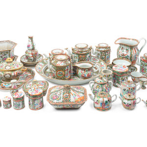 Appraisal: A Large Collection of Chinese Famille Rose Table Articles TH