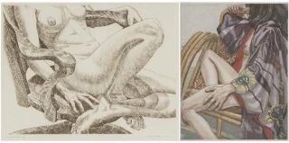 Appraisal: Philip Pearlstein born Nude on Oak Chair edition signed lower