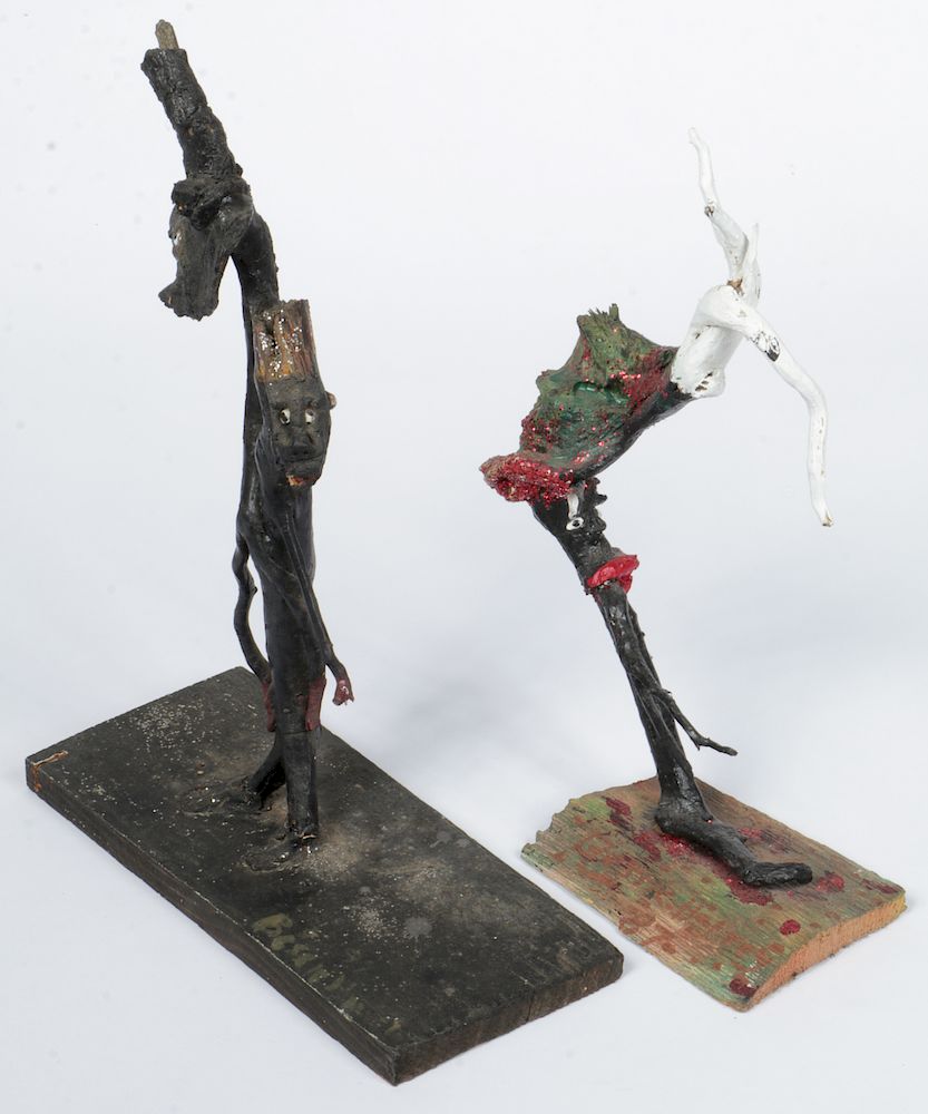 Appraisal: Bessie Harvey - Mixed Media Root Sculptures Bessie Harvey American