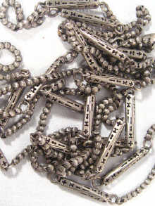 Appraisal: A Victorian silver long guard chain approx cm long