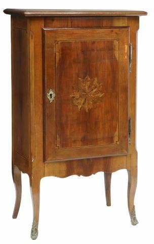 Appraisal: French Louis XV style walnut cabinet early th c rectangular