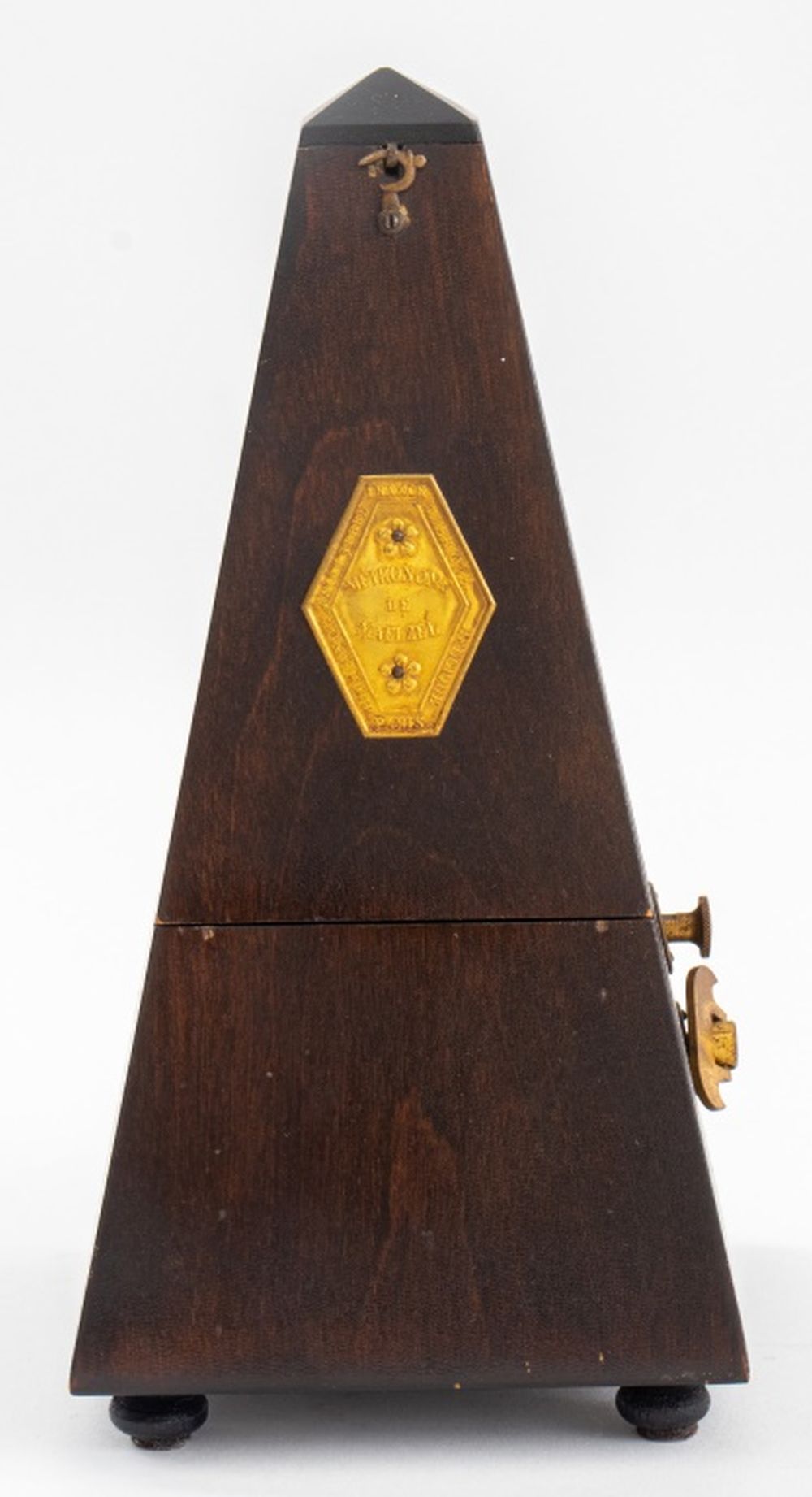 Appraisal: FRENCH METRONOME DE MAELZEL CA S French mahogany cased metronome