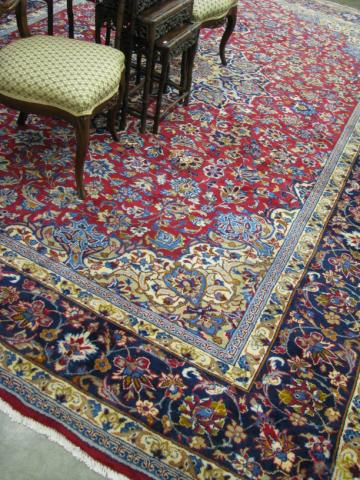 Appraisal: x Oriental Rug traditional Persian design with center medallion red