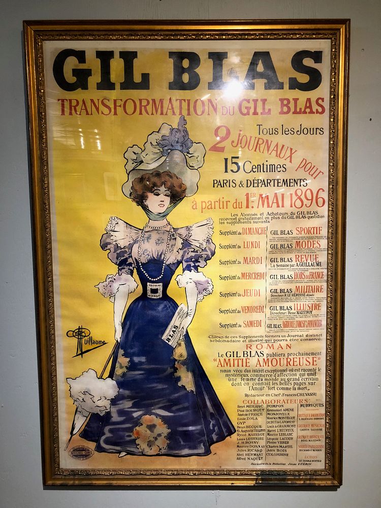 Appraisal: French Vintage Framed Poster Titled Transformation Du Gil Blas French