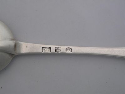 Appraisal: ALEXANDER FORBES A Hanoverian tablespoon plain rattail scratched M over