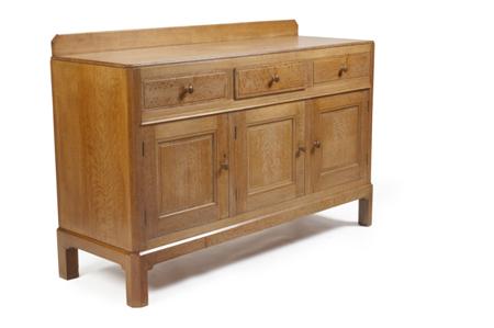 Appraisal: HEAL SONS SIDEBOARD S limed oak the canted rectangular top