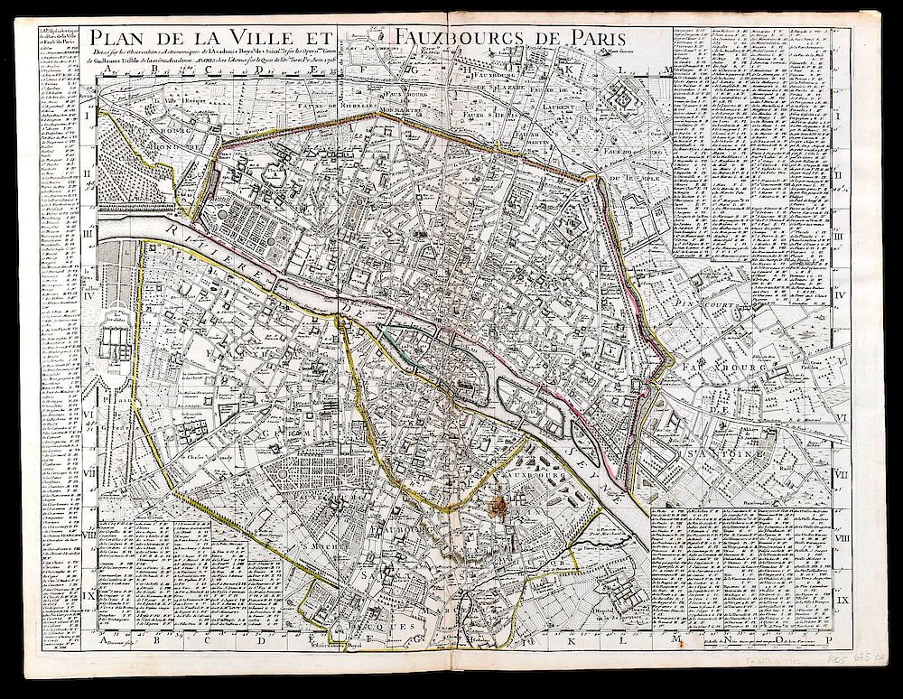 Appraisal: Claude De L'Isle Map of Paris Claude De L'Isle -