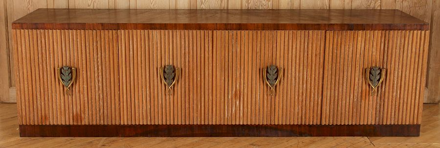 Appraisal: ITALIAN CERUSED OAK ROSEWOOD CREDENZA C An interesting Italian cerused